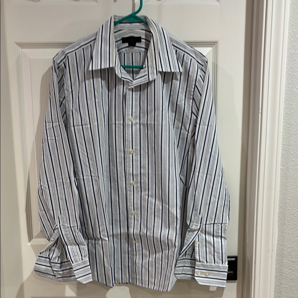 Express Black and White Casual Button Down Shirt